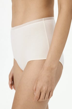 Ekru Easy Pamuklu Yüksek Bel Slip Külot