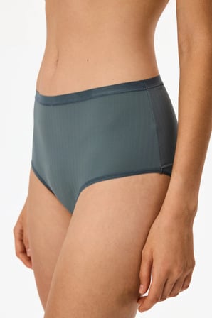 Gri Essentials Yüksek Bel Slip Külot