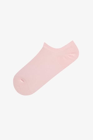 Parlak Blush Çizgili Simli 3 Çift Sneaker Çorap