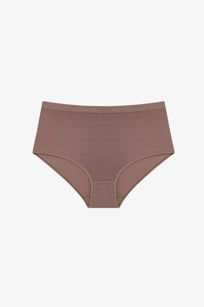 Bej Collagen Yüksek Bel Slip Külot