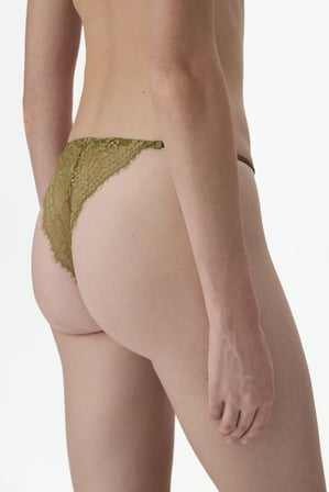 Bej Micro Dantel Brazilian Külot