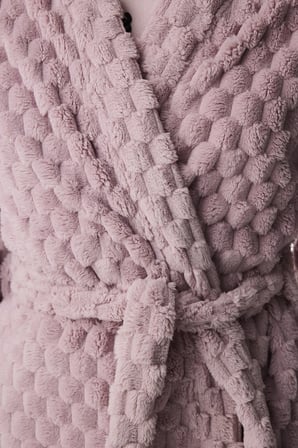 Lila Moody Fluffy Uzun Kollu Sabahlık