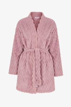 Lila Moody Fluffy Uzun Kollu Sabahlık