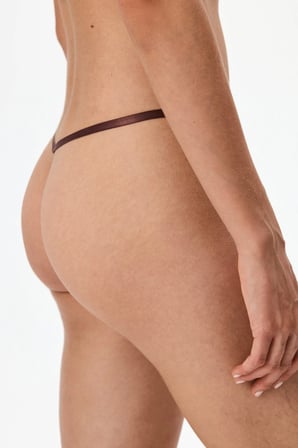Kahverengi Strap String Külot