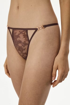Kahverengi Strap String Külot