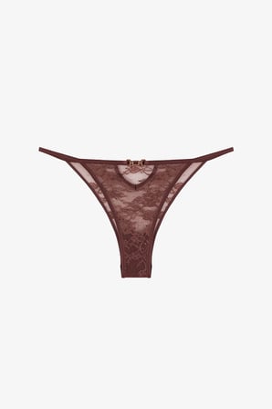 Kahverengi Strap Brazilian Külot
