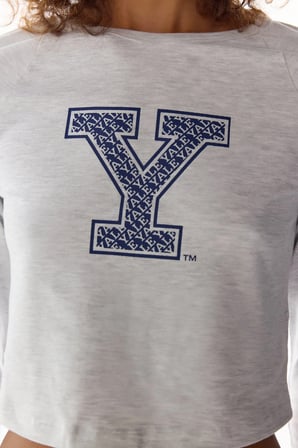 Lacivert Yale Graffiti Desenli Uzun Kollu Pantolon Pijama Takımı