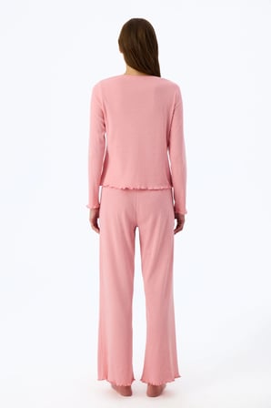 Pembe Dusty Rose Pointel Pijama Altı