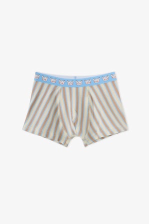 Erkek Çocuk Mavi Cute Animals Pamuklu 3'lü Boxer