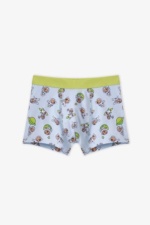 Erkek Çocuk Mavi Capybaras Space Pamuklu 3'lü Boxer