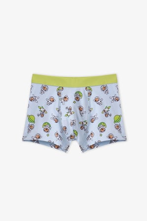 Erkek Çocuk Mavi Capybaras Space Pamuklu 3'lü Boxer