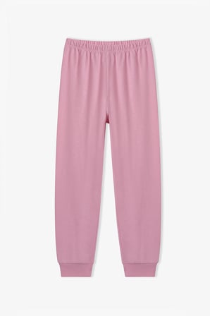 Kız Çocuk Pembe Loving Unicorn Pamuklu Uzun Kollu Pijama Takımı