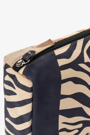 Siyah Zebra Makyaj Çantası
