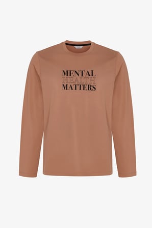 Erkek Clear Mind Geometrik Desenli Pantolon Uzun Kollu Pijama Takımı