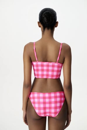 Ester Tankini Pötikare Desenli Bikini Üstü