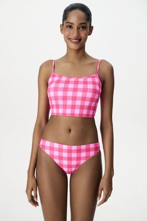 Ester Tankini Pötikare Desenli Bikini Üstü