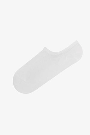 Beyaz Super Fit Pamuklu 3 Çift Sneaker Çorap