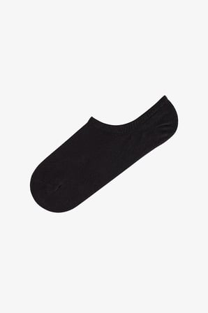 Siyah Super Fit Pamuklu 3 Çift Sneaker Çorap