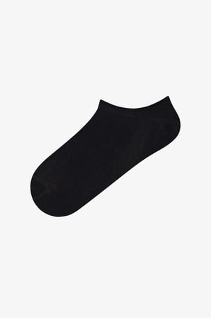 Siyah Super Fit Pamuklu 3 Çift Sneaker Çorap