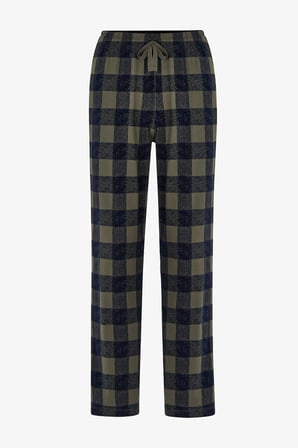 Erkek Wild Attitude Ekoseli Pantolon Uzun Kollu Pijama Takımı