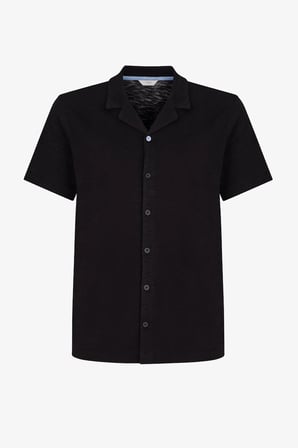 Erkek Siyah City Black Kısa Kollu Gömlek Pantolon Pijama Takımı