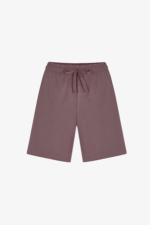 Erkek Kahverengi Woodland Earth Kısa Kollu Şort Pijama Takımı