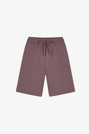 Erkek Kahverengi Woodland Earth Kısa Kollu Şort Pijama Takımı