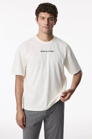 Erkek Modern Stone Oversize Pantolon Kısa Kollu Pijama Takımı