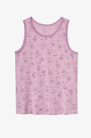 Kız Çocuk Pembe Cute Party Pamuklu 2'li Atlet