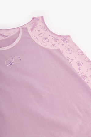 Kız Çocuk Pembe Cute Party Pamuklu 2'li Atlet