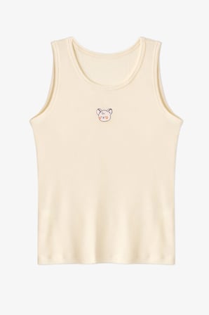 Erkek Çocuk Ekru Cute Animals Unicorn Desenli 2'li Atlet