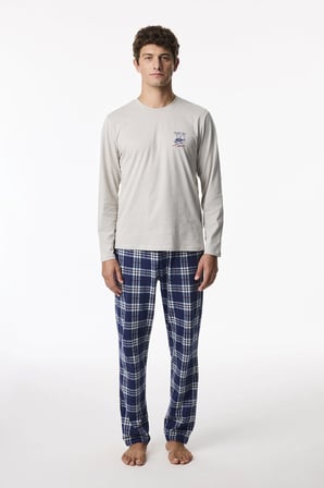 Erkek Analog Mood Pantolon Uzun Kollu Pijama Takımı