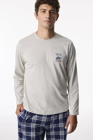 Erkek Analog Mood Pantolon Uzun Kollu Pijama Takımı