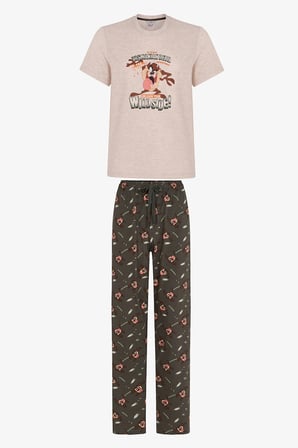 Erkek Tasmanian Pantolon Kısa Kollu Pijama Takımı