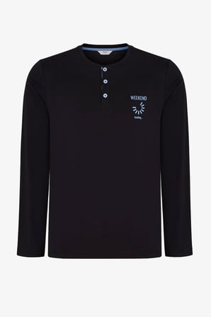 Erkek Nightform Çizgili Pantolon Uzun Kollu Pijama Takımı