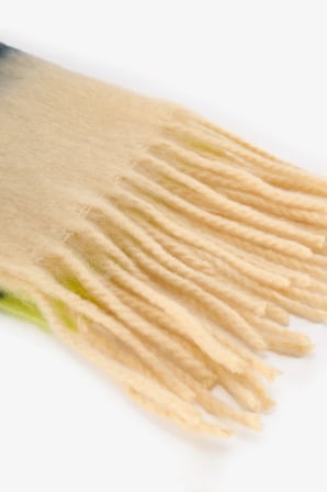 Kaki Alba Çizgili Atkı