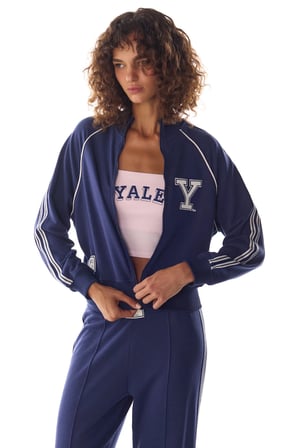 lacivert yale şerit detaylı sweatshirt