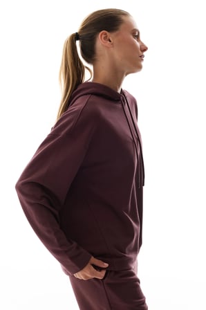 Kahverengi Oversize Kapüşonlu Sweatshirt