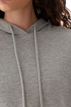 Gri Oversize Kapüşonlu Sweatshirt