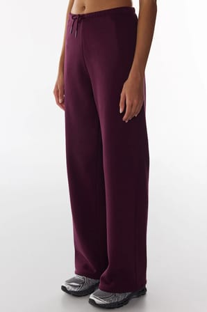 Bordo Adjustable Şardonlu Eşofman Altı