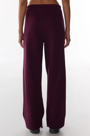 Bordo Adjustable Şardonlu Eşofman Altı