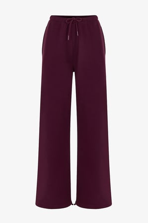bordo adjustable şardonlu eşofman altı