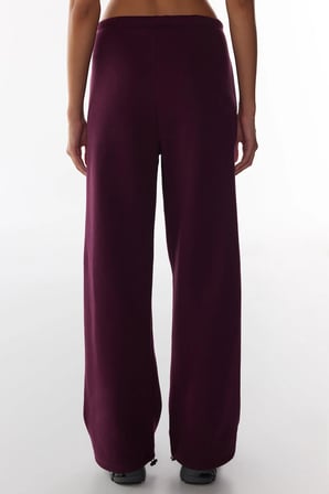 bordo adjustable şardonlu eşofman altı
