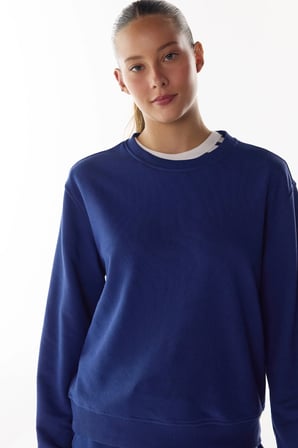 lacivert oversize active uzun kollu sweatshirt