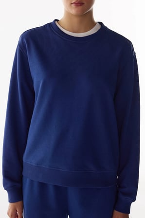 lacivert oversize active uzun kollu sweatshirt