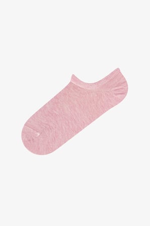 Beyaz Pembe Soft Garden Çiçek Desenli Pamuklu 3 Çift Sneaker Çorap