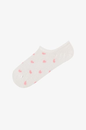 Kahve Pembe Lovely Bear Pamuklu 3 Çift Sneaker Çorap