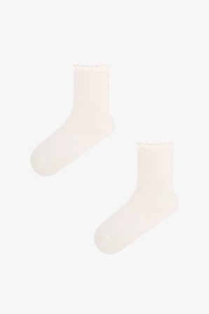Marsmelov Classy Fırfırlı 2 Çift Soket Çorap