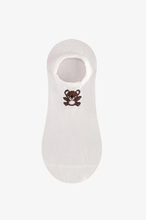 Kahve Little Bear 3 Çift Sneaker Çorap
