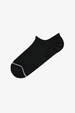 Siyah Basic Mesh Pamuklu Simli 3 Çift Sneaker Çorap
